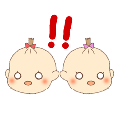 [LINEスタンプ] 双子の女の子の赤ちゃん【修正版】