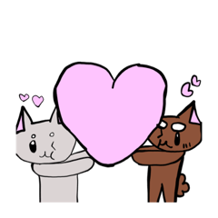 [LINEスタンプ] ねこ＆いぬの日常