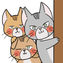 [LINEスタンプ] トラ猫サンず