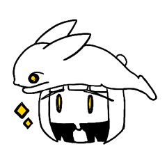 [LINEスタンプ] 頭にうさぎがいる生活