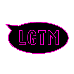 [LINEスタンプ] ネオン風「LGTM」（ピンク）の画像（メイン）