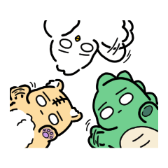 [LINEスタンプ] 表情がうすいかわいい生き物たち