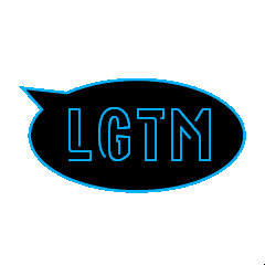 [LINEスタンプ] ネオン風「LGTM」（青）の画像（メイン）