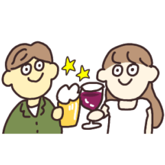 [LINEスタンプ] 酒飲みのおともだちたち