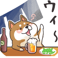 [LINEスタンプ] 音楽好きな柴犬の日常