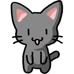 [LINEスタンプ] ねここねこ その1 黒（日常会話用）