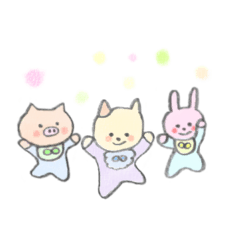 [LINEスタンプ] ふんわり可愛い赤ちゃんのどうぶつたち❤️