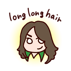 [LINEスタンプ] long long hair