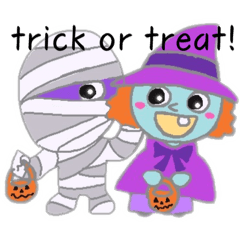 [LINEスタンプ] ハロウィン16可愛く賑やかカラフル便利日常