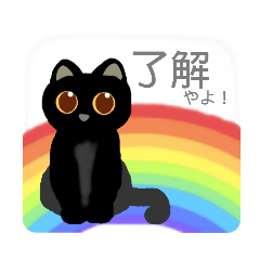 [LINEスタンプ] 黒猫クロネコ 岐阜弁 (日常会話) 岐阜県