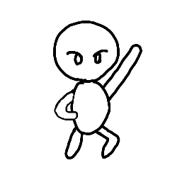 [LINEスタンプ] ラフスケッチの丸顔人間