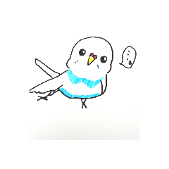 [LINEスタンプ] おうちのセキセイインコ