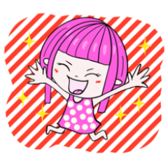 [LINEスタンプ] ピンク大好き女子の日常会話（タイ語）