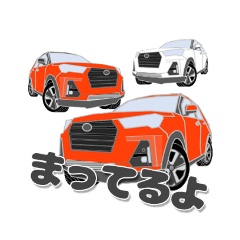 [LINEスタンプ] 赤色、赤×黒ツートンSUVスタンプ type CR