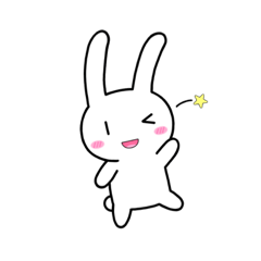 [LINEスタンプ] しろもちうさぎのぴょん