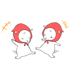 [LINEスタンプ] やぎの「めぇ」と頭巾の「めぇ」