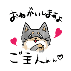 [LINEスタンプ] 豆柴のおこげ