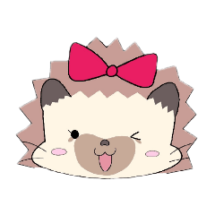 [LINEスタンプ] ハリネズミのこころちゃん