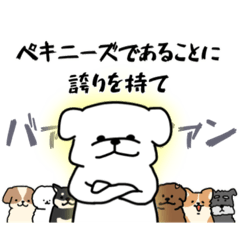 [LINEスタンプ] ペキニーズこふくの日常スタンプ︎‪！