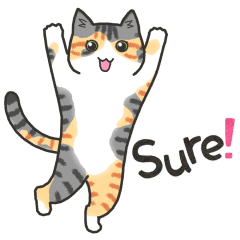 [LINEスタンプ] 40匹のねこの、みんなで了解！(英語)