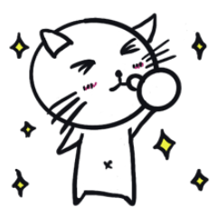 [LINEスタンプ] しろとらにゃんこスタンプ【日常・基本】