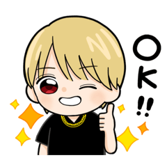 [LINEスタンプ] かわいい男の子☆金髪