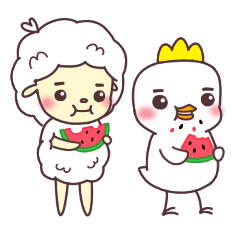 [LINEスタンプ] ひよこと子羊の日常#1