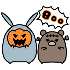 [LINEスタンプ] Halloweenうさぎ と くま