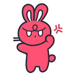 [LINEスタンプ] 激怒したウサギ