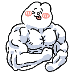 [LINEスタンプ] 日常使える筋肉うさぎ2