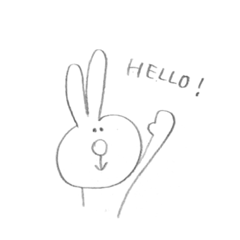 [LINEスタンプ] simple rabbit！