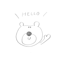 [LINEスタンプ] Hi！  Simple bear！