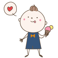 [LINEスタンプ] ホイップヘアーの男の子♡ 敬語 日常会話