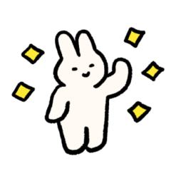 [LINEスタンプ] うさぎさん○シンプル (LINEスタンプの日)