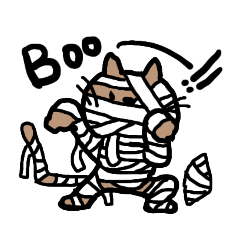 [LINEスタンプ] いもねこハロウィンナイト