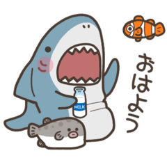 [LINEスタンプ] 【修正版】サメっちの毎日スタンプ★