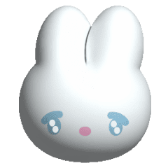 [LINEスタンプ] 3Dうさちゃん2