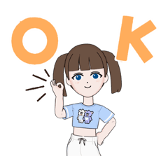 [LINEスタンプ] アバタースタンプ ツインテールちゃん