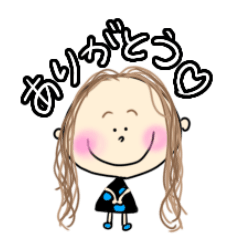 [LINEスタンプ] 毎日使えるかわいい女の子