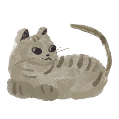 [LINEスタンプ] 滲みキジトラ猫