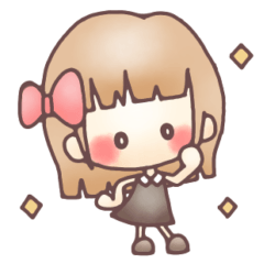 [LINEスタンプ] かわいい☻女の子スタンプ