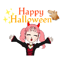 [LINEスタンプ] 元気っ子Girl ハロウィンver.
