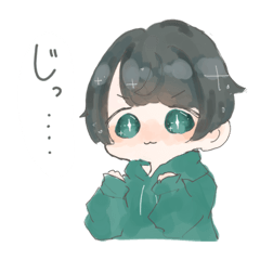 [LINEスタンプ] 中性みずいろパーカーくん