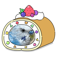 [LINEスタンプ] セキセイインコ青のスタンプ