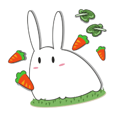 [LINEスタンプ] 良い運ウサギの画像（メイン）