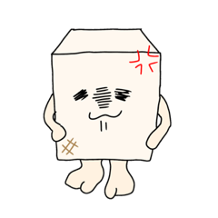 [LINEスタンプ] もめん(豆腐ということだけ言っとく)