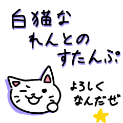 [LINEスタンプ] 白猫なれんとの日常すたんぷ