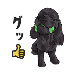 [LINEスタンプ] アメコカ＆ミニチュアシュナウザー1