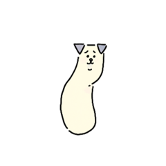 [LINEスタンプ] ななめになる犬