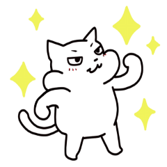 [LINEスタンプ] 白猫のねこぬ スタンプの日